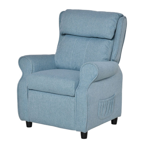 Rootz Children's Sofa - Kids Recliner Sofa - Children's Couch - Children's Armchair - Blue - 58 x 53 x 70 cm