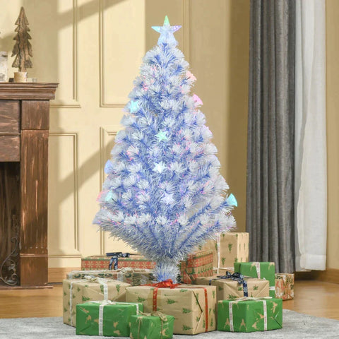 Rootz Christmas Tree - Artificial Christmas Tree - Christmas Decoration - White/Blue - 60cm x 60cm x 120cm