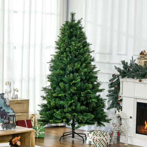 Rootz Christmas Tree - Wonderful Christmas - Flame-retardant Branches - Sturdy Base Foldable - Realistic Tree Shape - Foldable Design - Plastic-Steel - Green - Ø107 x 180Hcm