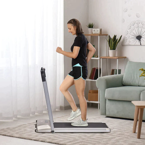 Rootz Treadmill - Electric Treadmill - Motorized Treadmill - Foldable Fitness Machine - 1-10 Km/h - 70 x 128 x 116 cm