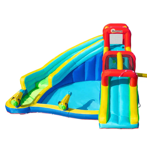 Rootz Bouncy Castle - Water Slide Bouncy Castle - With Blower Water Park - For Children - Inflatable Water Play Center - With Slide Bouncy Castle - 385 x 365 x 200 cm