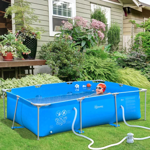 Rootz Frame Pool - Frame Swimming Pool - Swimming Pool - Pool - Blue