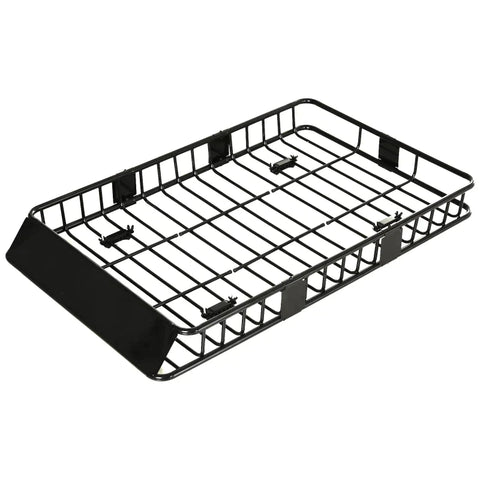 Rootz Roof Rack - Roof Basket - Roof Universal Luggage Rack - Luggage Basket - Luggage Rack - Black