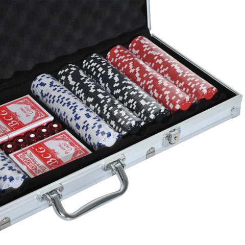 Rootz Poker Case Set - Poker Chips - Aluminum Case Poker - Polystyrene - 55.5x22x6.5cm