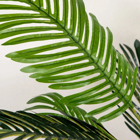 Rootz Artificial Plant - Artificial Palm Tree - Including Planter - Green + Black - 19.5cm x 19.5cm x 150cm