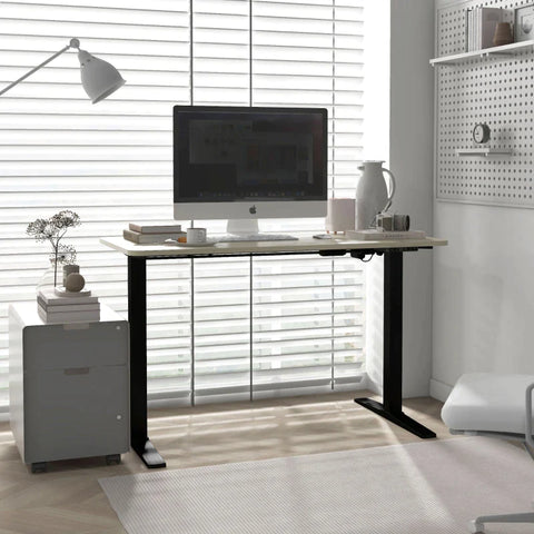 Rootz Standing Desks - Standing Tables - Motor System - Height Adjustable - LED Display - Memory Function - Steel - Black - 110L x 60W x 71-116Hcm