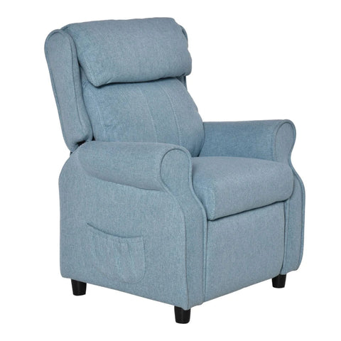 Rootz Children's Sofa - Kids Recliner Sofa - Children's Couch - Children's Armchair - Blue - 58 x 53 x 70 cm