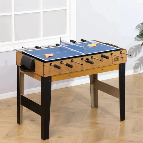 Rootz Table Football - Table Hockey - Table Tennis - Billiards - Wood - Black - 107 x 61 x 84.5 cm