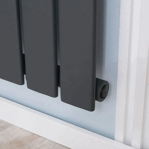 Rootz Wall Heater - Space Heater - Fast Wall Heater - Fast Heating - Modern Design - Carbon/Steel - Grey - 180 x 60cm