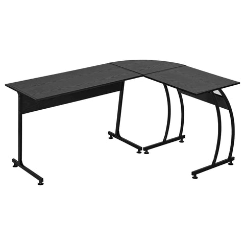 Rootz Computer Desk - L Shape Desk - Corner Display Table - Gaming Desk - Black - 112.5x152x74cm
