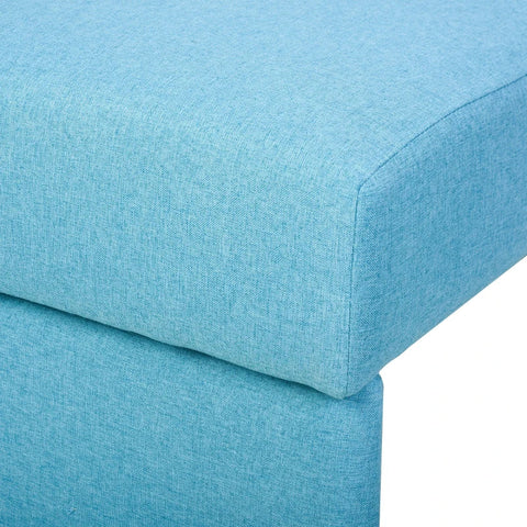 Rootz Sofa Bed - 2 Seater Sofa- Hidden Storage Space - Soft Padding - Stylish Polycotton Material - Light Blue - 152 x 101 x 81cm