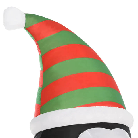 Rootz Christmas Penguin - Inflatable Penguin Figure - Christmas Decoration - White/Black/Red/Green - 130 x 75 x 243 cm