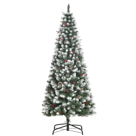 Rootz Christmas Tree - 6ft Artificial Christmas Tree - Christmas Tree With 618 Branch Tips - PVC - Metal - Green - Ø65 x 180 cm