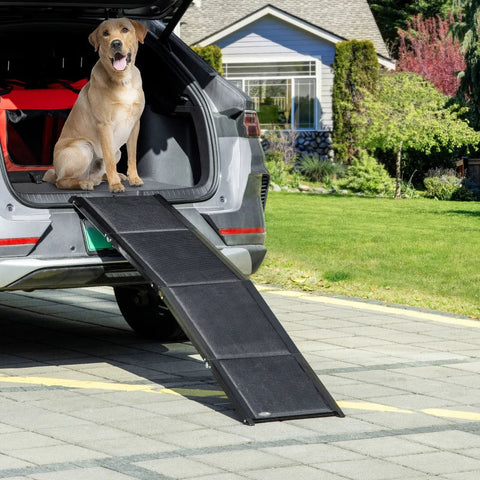 Rootz Pet Ramp - Foldable - Non-Slip - Dogs up to 40kg - Black - 158cm x 43.5cm x 2.5cm