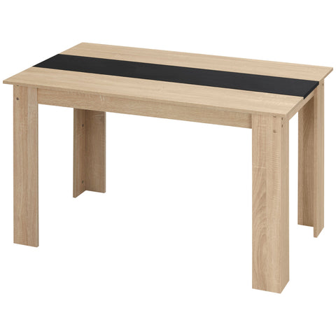 Rootz Dining Table - Modern Veneer Table - Elegant Natural Wood - Seats 4-6 - Anti-Slip - 120L x 69W x 75H cm