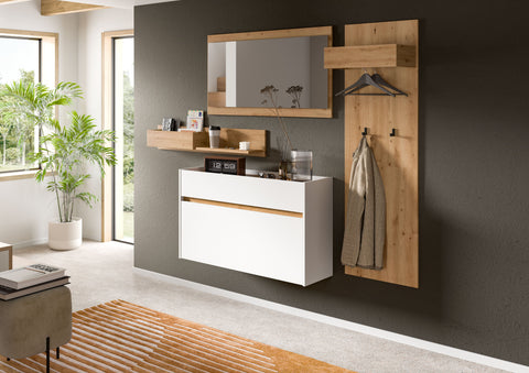 Rootz Wardrobe Combination Set - Closet Unit - Storage Organizer - Sustainable Chipboard - 192x205x32 cm