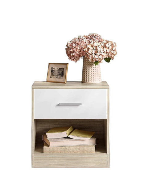 Rootz Bedside Table - Side Table - Nightstand - With Drawer - Stylish Storage Solution - 28 x 39 x 41 cm