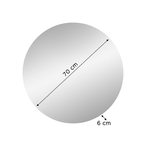 Rootz Artisan Oak Imitation Wall Mirror - Round Mirror - Modern Design - Sustainable Wood - 70x70x6 cm