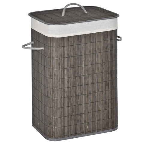 Rootz Laundry Basket with Handles - Washable Laundry Bag - Rattan Hamper - Durable & Water-resistant - 43l x 32b x 61h cm