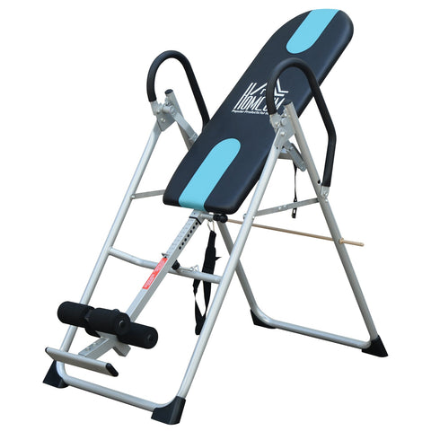 Rootz Foldable Inversion Table - Back-Training Equipment - Adjustable Seat Belt - Space-Saving Design - 65cm x 112-142cm x 126cm