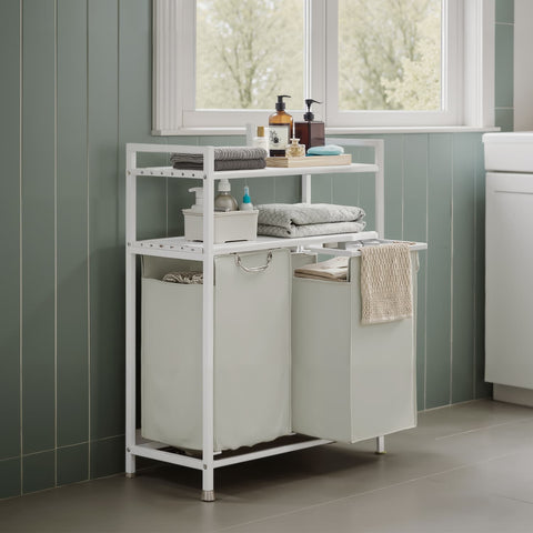 Rootz Laundry Basket - Laundry Collector - Laundry Bin - Extendable & Removable Bags - 73cm x 33cm x 92cm