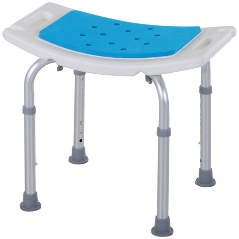 Rootz Shower Chair Bath Stool - Bath Seat - Shower Aid - Adjustable Comfort - 52cm x 30cm x 39-51cm