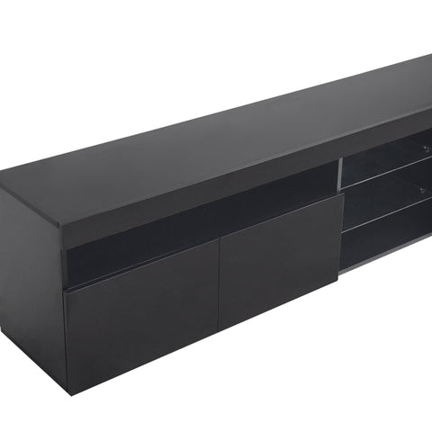 Rootz Modern TV Cabinet - Entertainment Stand - Media Console - Adjustable LED Lighting - 180L x 35W x 45H cm