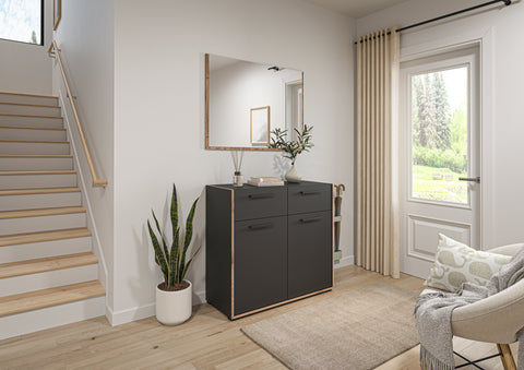 Rootz Wardrobe Combination - Closet Organizer - Storage Unit - Easy-Care Surfaces - 95x189x37 cm