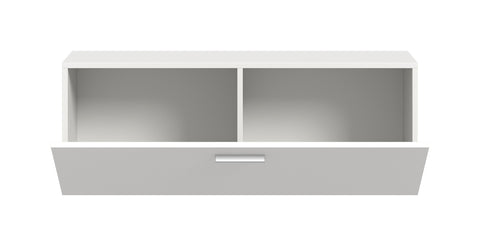 Rootz Wardrobe - Storage Cabinet - Organizer Closet - Durable & Easy-Care - White Melamine - 104 x 39 x 36 cm