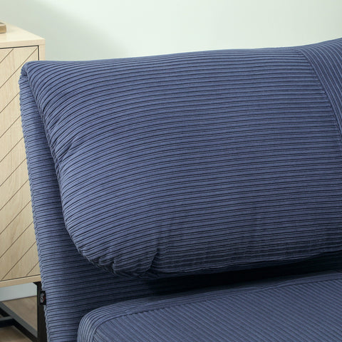 Rootz 2-in-1 Sleeping Armchair - Guest Bed - Convertible Sofa - Adjustable Headrest - Space Saver - 82cm x 89cm x 83cm - Blue