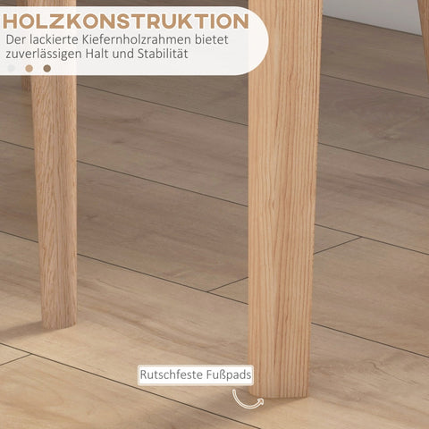 Rootz Dining Table - Kitchen Table - Space-Saving Table - Classic Scandi Design - Durable Pinewood - 75cm x 75cm x 76cm