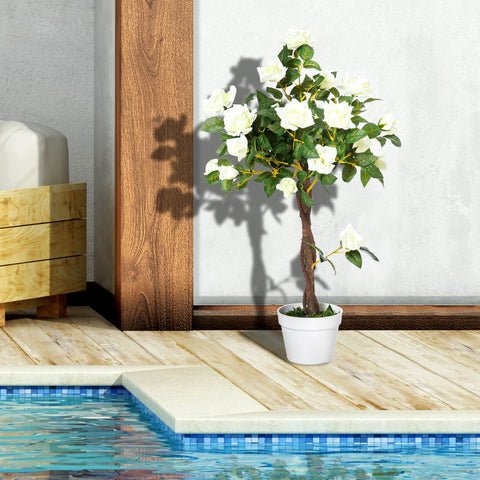 Rootz Artificial Tree - Artificial Plant - Cement Pot - Low Maintenance - 18cm x 90cm