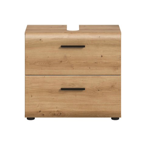 Rootz Vanity Unit - Bathroom Storage - Brown Design - Easy Assembly - 60x54x60 cm