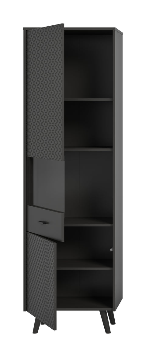 Rootz Display Cabinet - Showcase - Exhibition Cabinet - Stylish & Robust - 58x195x37 cm