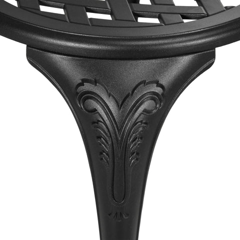 Rootz Garden Furniture Set - 2 Seats - Outdoor Chairs - Cast Aluminum - Retro Style - 44x49x88cm Chair, Ø60x66cm Table