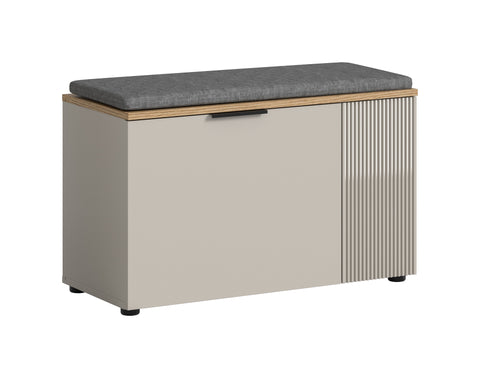 Rootz Brown, Grey Bench Set - Bathroom Seat - Entryway Storage - High Load Capacity 90kg - 80x48x36cm