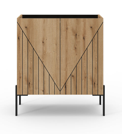 Rootz Chest of Drawers - Storage Cabinet - Dresser - Easy-Care Surfaces - 80x91x40 cm - Brown and Black