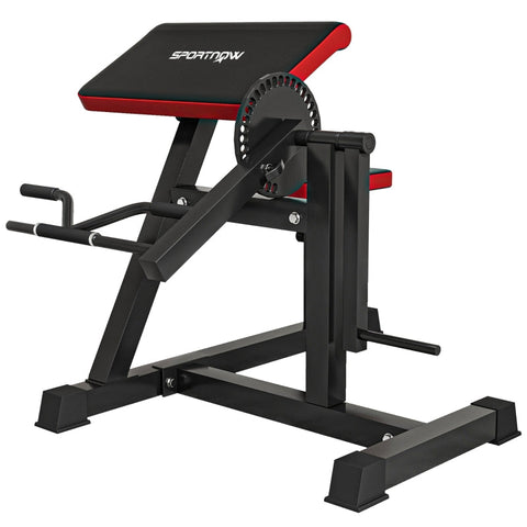 Rootz Curl Bench Machine - Bicep Curl Station - Tricep Extension - Customizable Workout - 25 Angle Settings - Weight Plates - Compact Design - 105L x 95W x 80H cm
