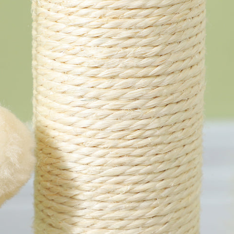 Rootz Cat Scratching Post - Sisal Scratch Tower - Play Ball Track - Entertaining 4-in-1 Design - 32cm x 32cm x 49cm