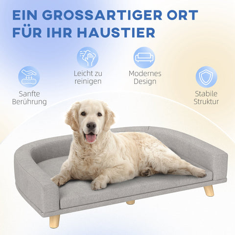 Rootz Dog Sofa - Dog Couch - Pet Bed - Optimal Comfort - 98cm x 67cm x 25cm - Suitable for Large Dogs Up to 30kg