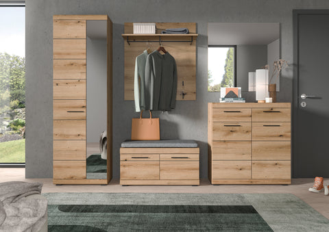 Rootz 5-Piece Wardrobe Set - Entryway Organizer - Hallway Furniture - Easy Installation - 272x197x40cm