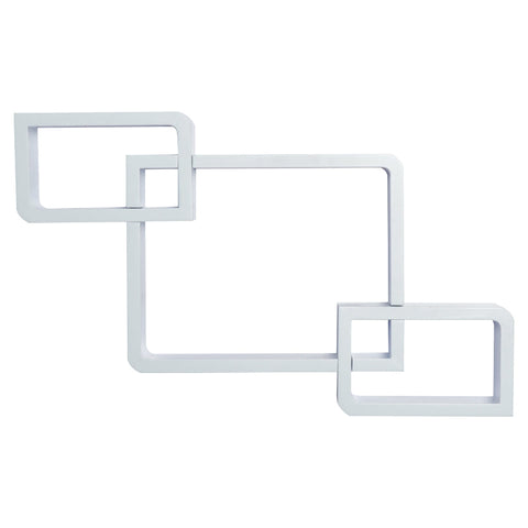 Rootz Wall Shelf - Cube Shelf - Cube Shelf With 3 Compartments - MDF - White - L38 x W12 x H30cm
