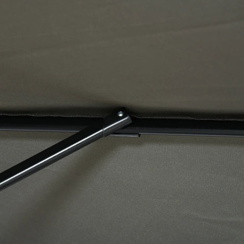 Rootz Cantilever Parasol - Garden Umbrella - Cross Base - Swivel - Weather Resistant - Gray - 245cm x 245cm x 245cm