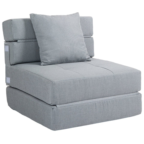 Rootz Relaxation Chair with Bed Function - Sofa Bed - Convertible Chair - Ultimate Comfort - Versatile Design - Easy Maintenance - 70L x 70W x 61H cm (Sofa) / 70L x 174W x 15H cm (Bed)