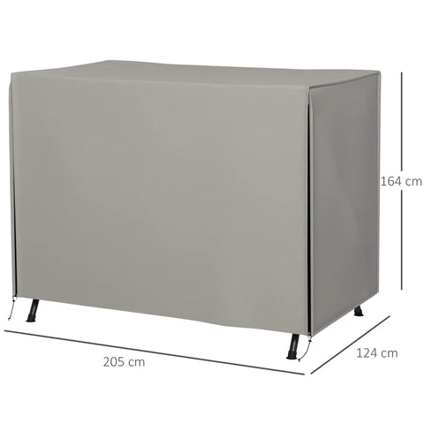 Rootz Tuinmeubelhoes - Buitenmeubels - Weerbestendig - Tuinschommel - Tex-Lock Systeem - Scheurvast - Oxford Polyester - Grijs - 205x124x164 cm
