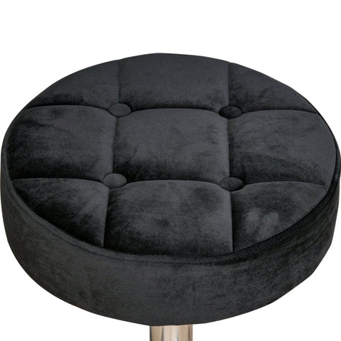 Rootz Salon Stool - Swivel Stool - Velvet Cover - 360 Degree Castors - Height Adjustable - 35cm x 49-61cm - Elegant Design