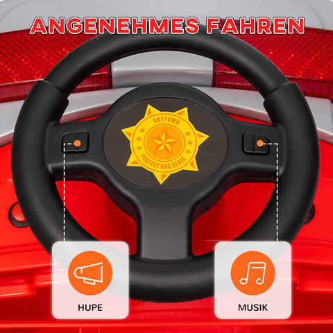 Rootz Electric Children's Fire Engine Car - Kids' Emergency Vehicle - Rescue Tools - Safe Driving - 86cm x 49cm x 52cm