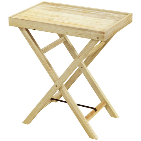 Rootz Rectangular Wooden Garden Table - Balcony Table - Terrace Table - Durable Spruce - 68L x 44W x 75H cm
