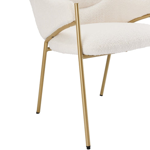 Rootz Sherpa Dining Chair - Dressing Chair - Lounge Chair - Luxurious Comfort - 54.5L x 67W x 83.7H cm