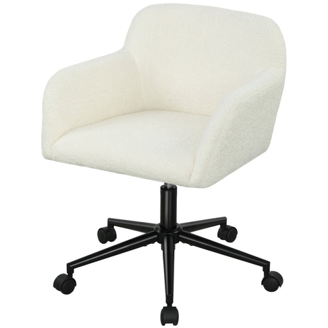 Rootz Rotatable Office Chair - Desk Chair - Swivel Seat - Height Adjustable - 63.3cm x 60.7cm x 74-84cm White